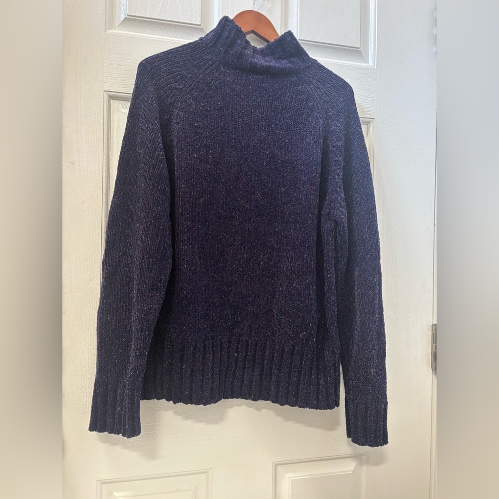 Basic Editions Deep Purple Heathered Speckled Kni… - image 6